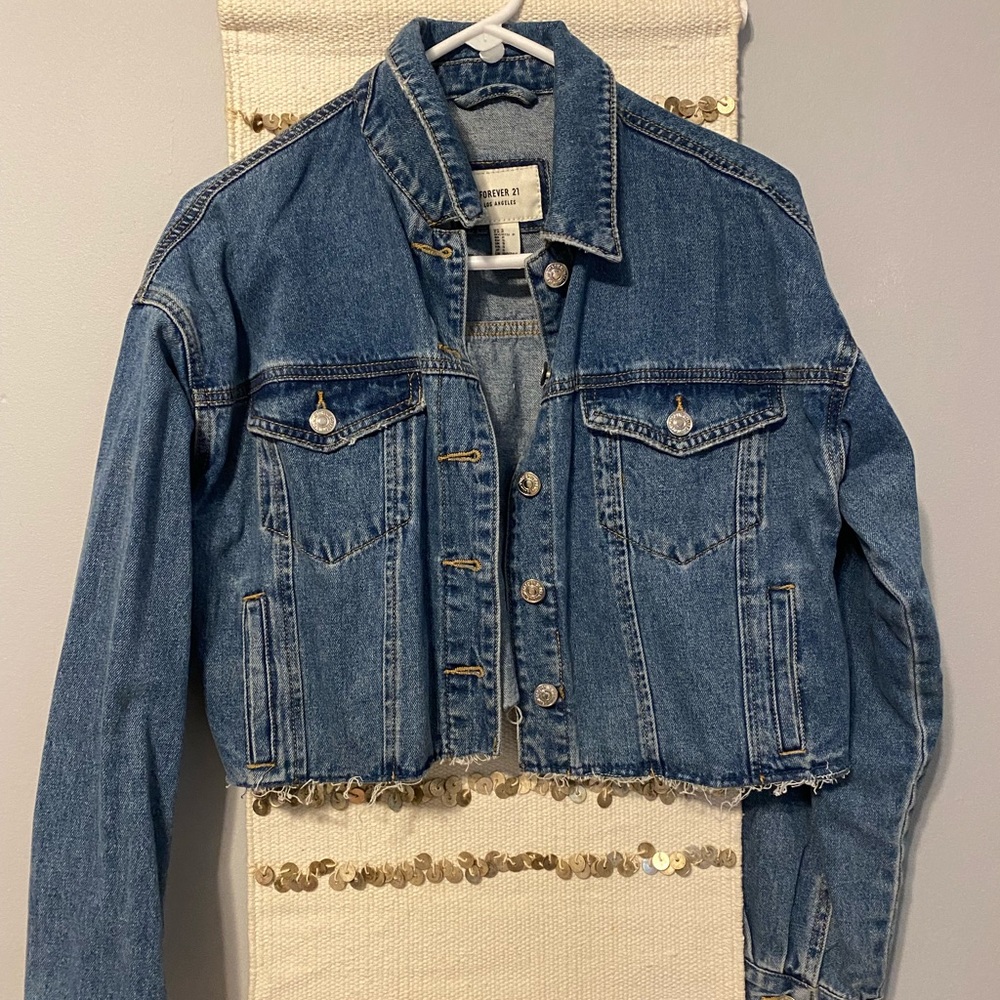 Cropped jean jacket